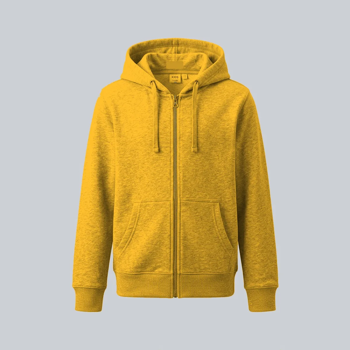 Garment-Dyed Mustard Fleece Hoodie Product Photo