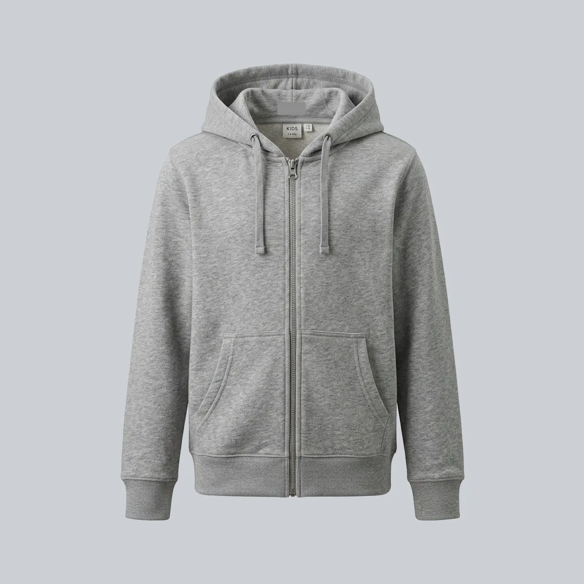 Classic Heather Grey Loopback Hoodie Product Photo