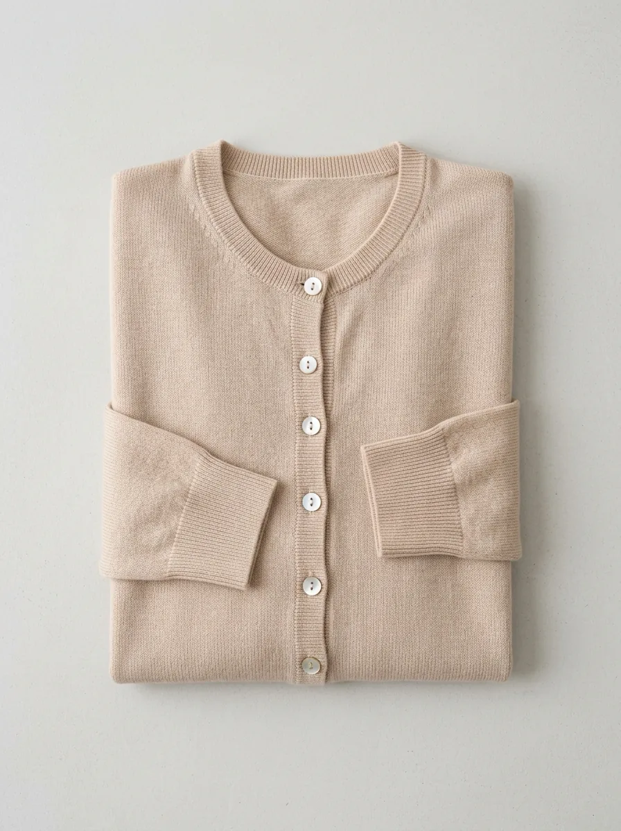 Fine Knit Button Cardigan
